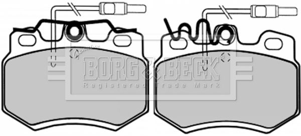 BORG & BECK Комплект тормозных колодок, дисковый тормоз BBP1073